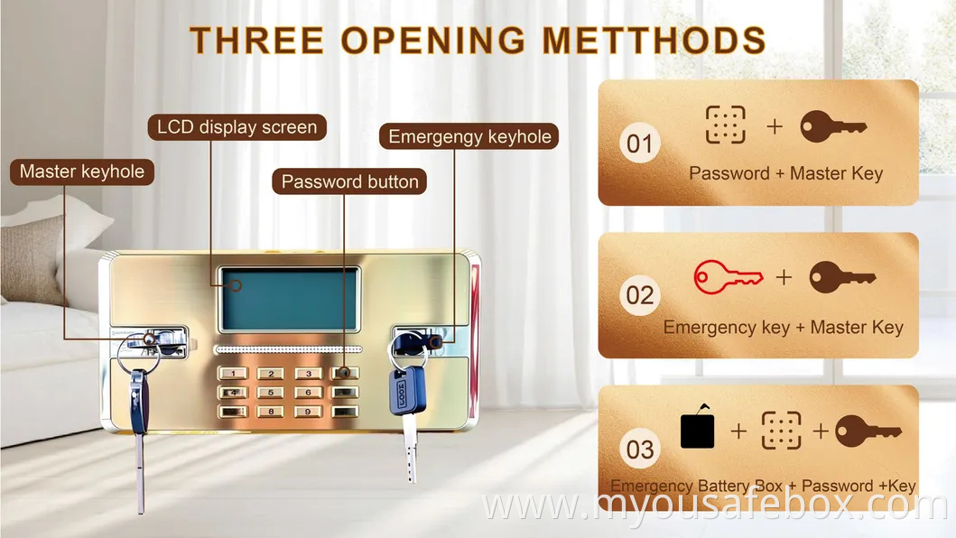 Small Business Fireproof Money Safe with Organizer Drawer Coin Slot Safe